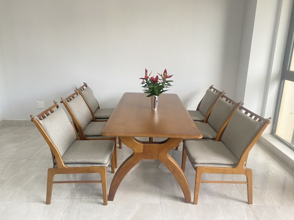 Bộ Bàn Ăn 6 Ghế Gỗ Sồi VIP2