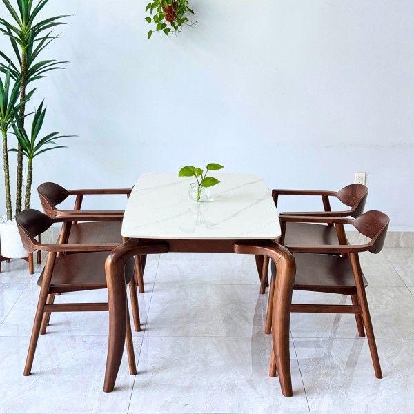 Bộ Bàn Ăn Óc Chó 1m4 - ĐOC144G