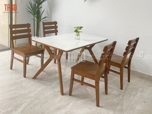 Bộ bàn ăn Sun Shine -1M35 walnut